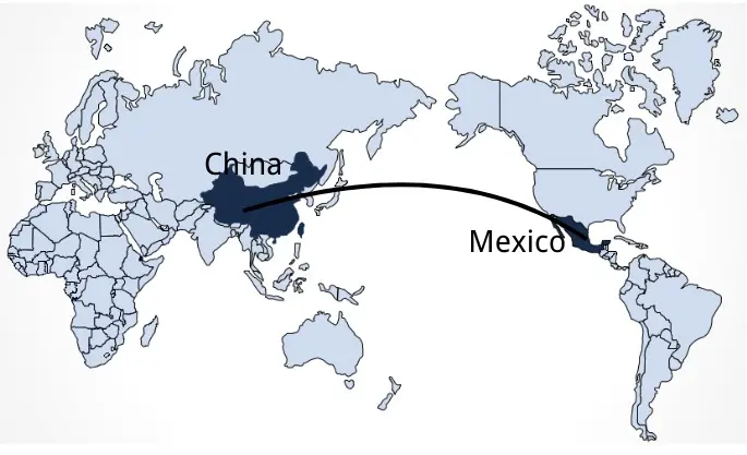 Shipping from China to Mexico