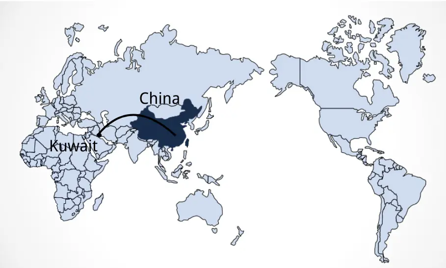 Shipping From China to Kuwait