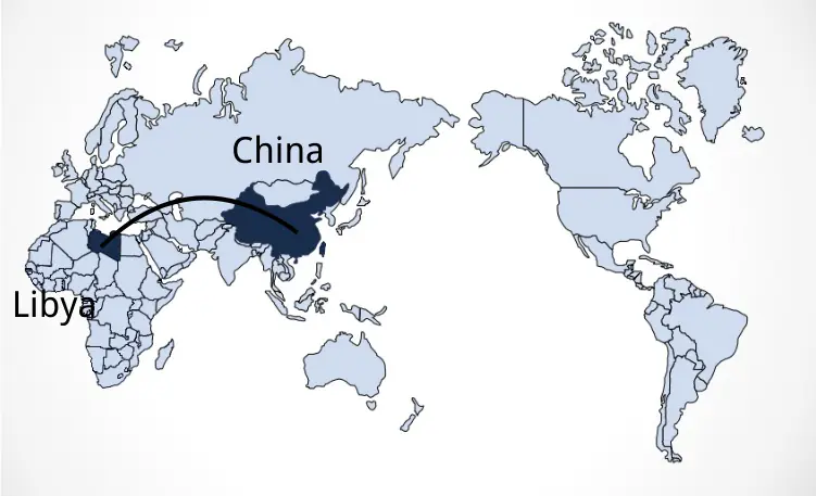 Shipping from China to Libya