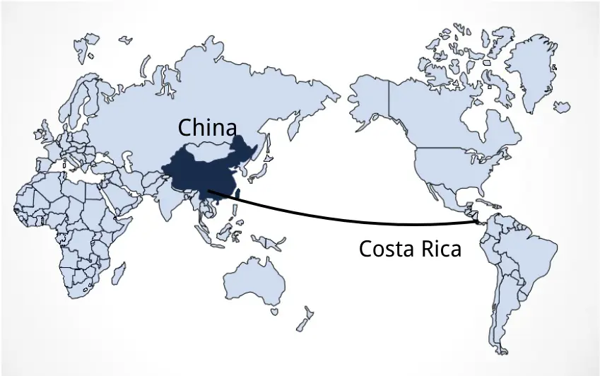 Shipping From China to Costa Rica