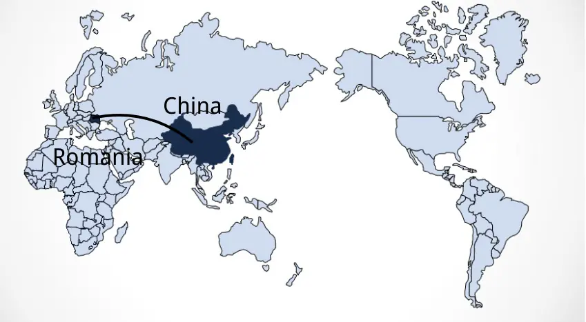 Shipping From China to Romania