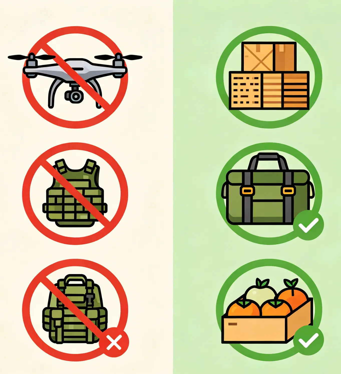Prohibited Items Shipping from China to Yemen
