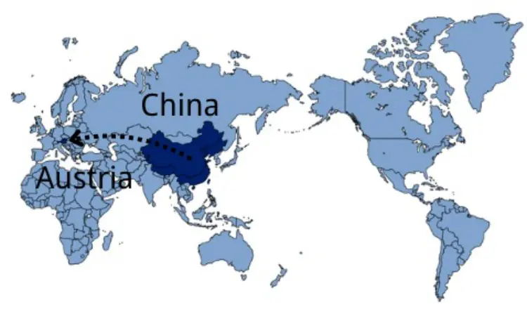 Shipping From China to Austria