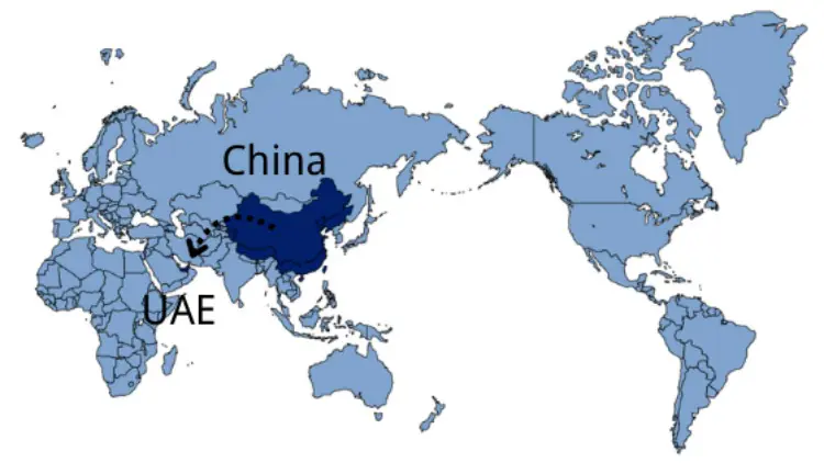 Shipping from China to UAE